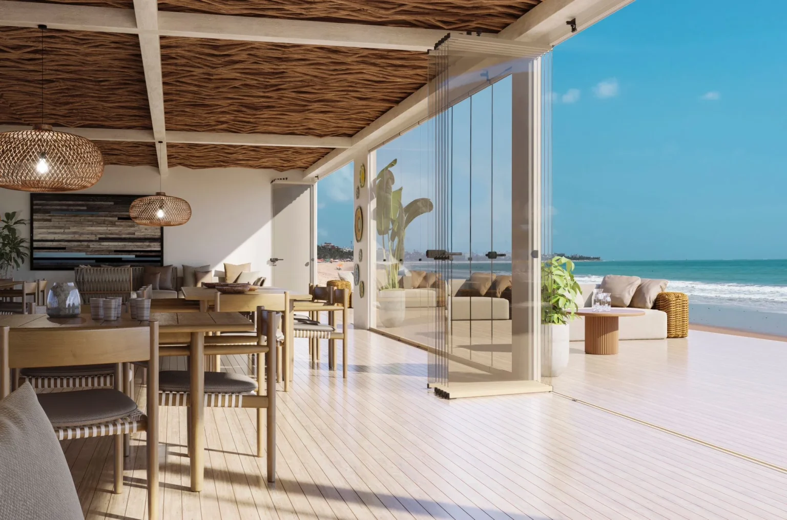 Cortina Cristal Guía Embutida